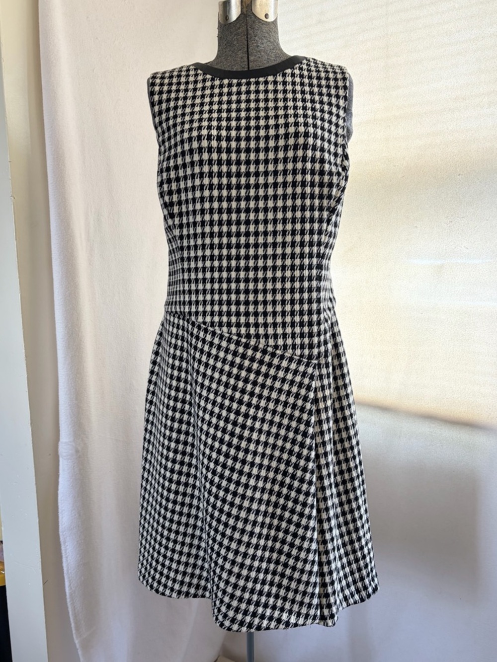 Lauren Ralph Lauren drop-waist houndstooth dress